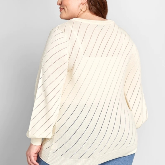 Modcloth Slant Get Enough Ballon sleeve sweater like new - Picture 4 of 5